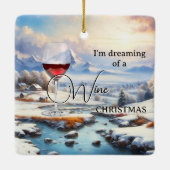 ドリーミーおもしろいワインクリスマスオーナメント セラミックオーナメント (裏面)