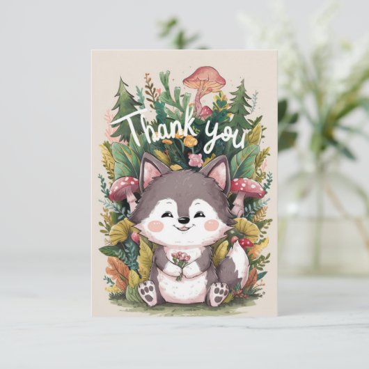 ドリーミーかわいらしウルフ サンキューカード (スタンド正面)