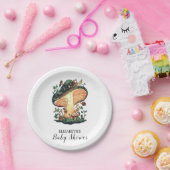 ドリーミーかわいらしキノコ赤ちゃんシャワー ペーパープレート (パーティー)