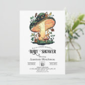 ドリーミーかわいらしキノコ赤ちゃんシャワー 招待状 (スタンド正面)