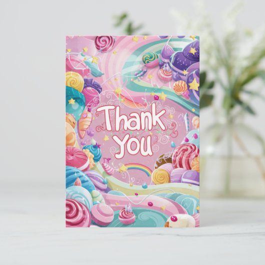 ドリーミーかわいらしキャンディランドサンキューカード サンキューカード (スタンド正面)