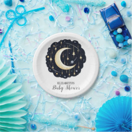 ドリーミーかわいらしスターズベビーシャワー ペーパープレート