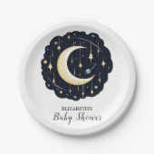 ドリーミーかわいらしスターズベビーシャワー ペーパープレート (正面)