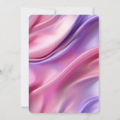 ドリーミーかわいらしピンクパープル誕生日 招待状 (裏面)