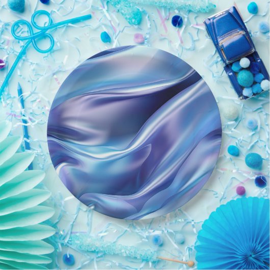 ドリーミーかわいらしブルーパープルブライダルシャワー ペーパープレート (パーティー)