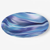 ドリーミーかわいらしブルーパープルブライダルシャワー ペーパープレート (アングル)