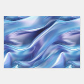 ドリーミーかわいらしブルーパープルブライダルシャワー ラッピングペーパーシート (正面3)