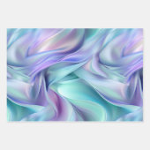 ドリーミーかわいらしブルーパープルブライダルシャワー ラッピングペーパーシート (正面2)