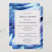 ドリーミーかわいらしブルーパープルブライダルシャワー 招待状 (正面/裏面)