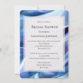 ドリーミーかわいらしブルーパープルブライダルシャワー 招待状 (正面)