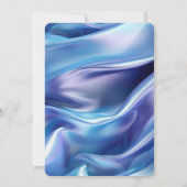 ドリーミーかわいらしブルーパープルロマンチック結婚ズ 招待状 (裏面)