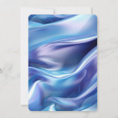 ドリーミーかわいらしブルーパープル誕生日 招待状 (裏面)