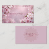 ドリーミーさくらんぼブロッサム《写真》ぼけ味&花びら 名刺 (正面/裏面)