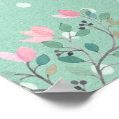 ドリーミーなマウス – 水彩イラストレーション ポスター (角)