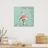 ドリーミーなマウス – 水彩イラストレーション ポスター (キッチン)