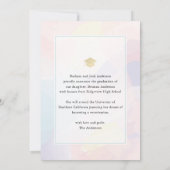 ドリーミーぼやけグラデーション写真卒業のお知らせ 招待状 (裏面)