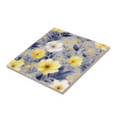 ドリーミーイエローとグレーウォーターのカラーフローラ タイル (側面)