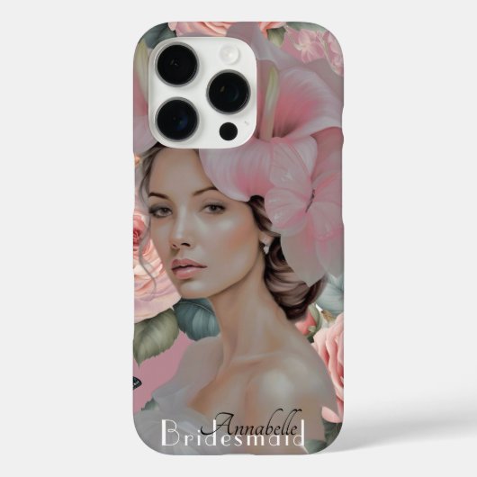 ドリーミーイーサリーダスティピンクフローラ芸術花嫁 Case-Mate iPhoneケース (裏面)