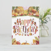 ドリーミーウィッシュオータム秋ハッピーバースデー カード (スタンド正面)
