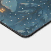 ドリーミーウィンターフォレスト居心地の良い毛布 デスクマット (コーナー)