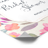 ドリーミーウォーターのカラーフローラ |ブライダルシャワーへようこそ ポスター (角)