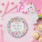 ドリーミーウォーターのカラーフローラ |赤ちゃんシャワー ペーパープレート (パーティー)