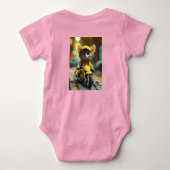 ドリーミーウォーターの色キャットガーデナーTシャツ ベビーボディスーツ (裏面)