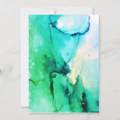 *~*ドリーミーウォーターカラーアクアビーチトレンディー モダン 招待状 (裏面)