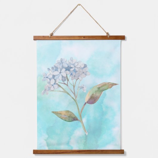 ドリーミーウォーターカラーアジサイ 吊り下げ型タペストリー (正面)