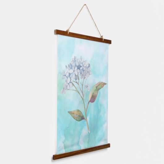 ドリーミーウォーターカラーアジサイ 吊り下げ型タペストリー (傾斜あり)