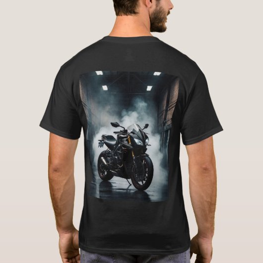 ドリーミーウォーターカラースーパーバイクTシャツ Tシャツ (裏面)