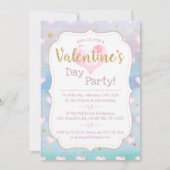 ドリーミーウォーターカラーバレンタインデーパーティー 招待状 (正面)