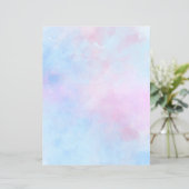 ドリーミーウォーターカラーピンクブルースクラップブック紙 (スタンド正面)