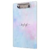 ドリーミーウォーターカラーピンクブルーターコイズ クリップボード (左)