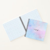 ドリーミーウォーターカラーピンクブルーターコイズ ノートブック (内部)