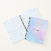 ドリーミーウォーターカラーピンクブルーターコイズ ノートブック (内部)