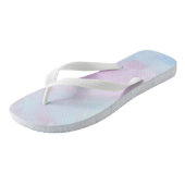 ドリーミーウォーターカラーピンクブルーターコイズ ビーチサンダル (アングル)