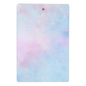 ドリーミーウォーターカラーピンクブルーターコイズ ミニクリップボード (裏面)