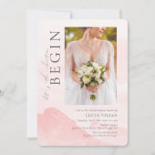 ドリーミーウォーターカラーマウンテンフォトブライダルシャワー 招待状 (正面)