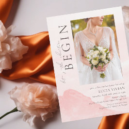 ドリーミーウォーターカラーマウンテンフォトブライダルシャワー 招待状