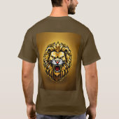 ドリーミーウォーターカラーライオンTシャツデザイン Tシャツ (裏面)