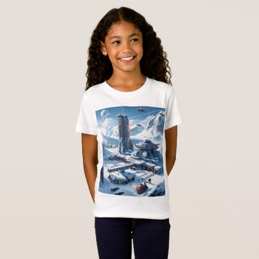 ドリーミーウォーター宇宙自然Tシャツデザイン Tシャツ (正面フル)