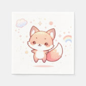 ドリーミーウッズキツネベビーシャワー スタンダードカクテルナプキン (正面)