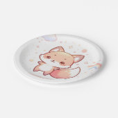 ドリーミーウッズキツネベビーシャワー ペーパープレート (アングル)