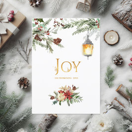 ドリーミーウッドランドエバーグリーンホリデーフォト シーズンカード