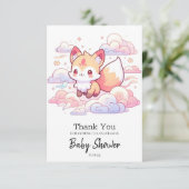 ドリーミーウッドランドキツネベビーシャワー サンキューカード (スタンド正面)