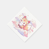 ドリーミーウッドランドキツネベビーシャワー スタンダードカクテルナプキン (角)