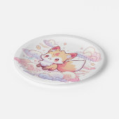 ドリーミーウッドランドキツネベビーシャワー ペーパープレート (アングル)