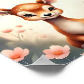 ドリーミーウッドランドディアー子供部屋ベビー&キッズ ポスター (角)