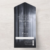 ドリーミーウッドランド結婚フォレスト オールインワン招待状 (内側)